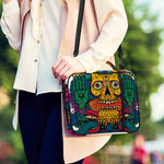 Psychedelic Skull Print Shoulder Strap Bible Bag