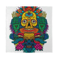Psychedelic Skull Print Silk Bandana