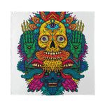 Psychedelic Skull Print Silk Bandana