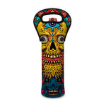 Psychedelic Skull Print Single Neoprene Wine Tote
