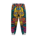 Psychedelic Skull Print Sweatpants