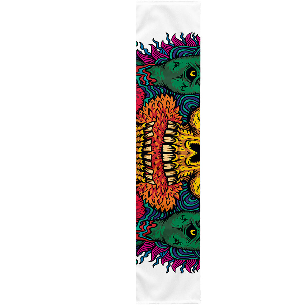 Psychedelic Skull Print Table Runner