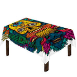 Psychedelic Skull Print Tablecloth