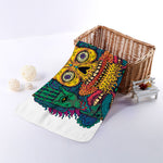 Psychedelic Skull Print Towel