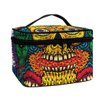 Psychedelic Skull Print Travel Makeup Bag