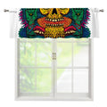 Psychedelic Skull Print Window Valance