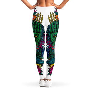 Psychedelic Skull Print Women's Leggings