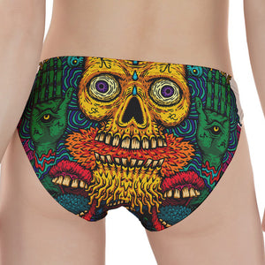 Psychedelic Skull Print Women's Panties