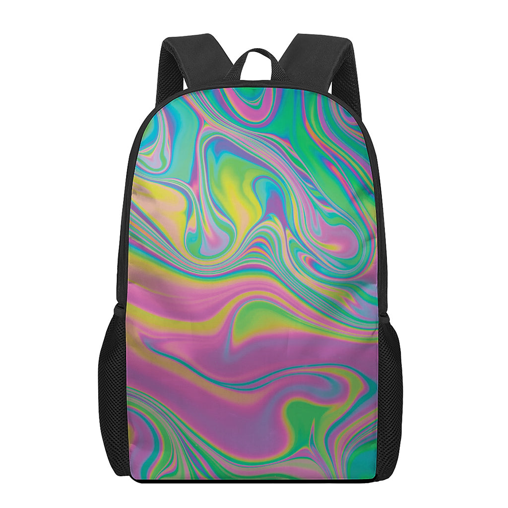 Psychedelic Soap Bubble Print 17 Inch Backpack