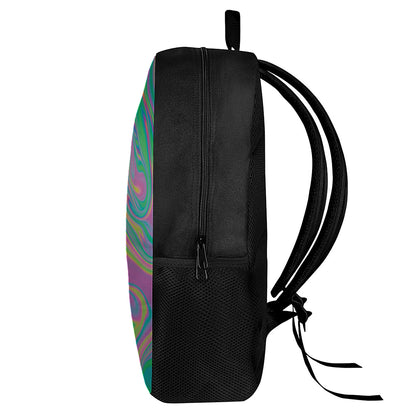 Psychedelic Soap Bubble Print 17 Inch Backpack