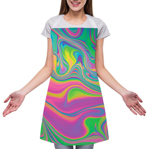 Psychedelic Soap Bubble Print Adjustable Apron