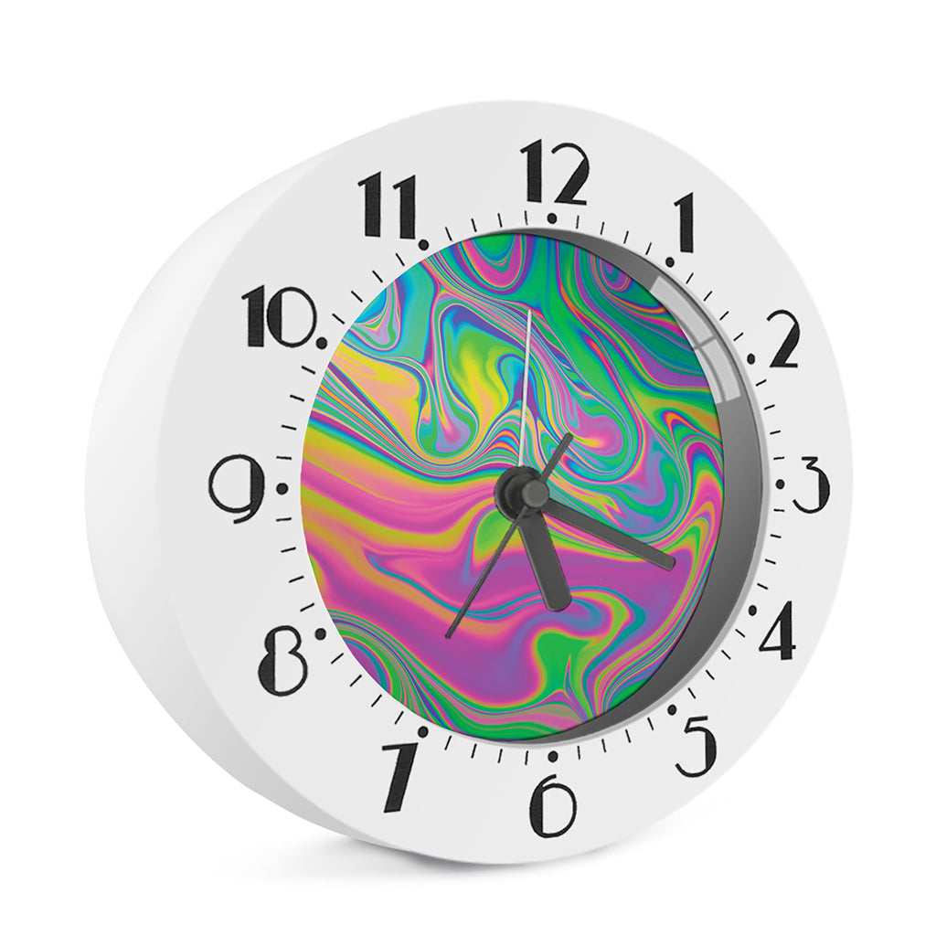 Psychedelic Soap Bubble Print Alarm Clock