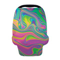 Psychedelic Soap Bubble Print Baby Seat Cover