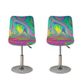 Psychedelic Soap Bubble Print Bar Stool Covers