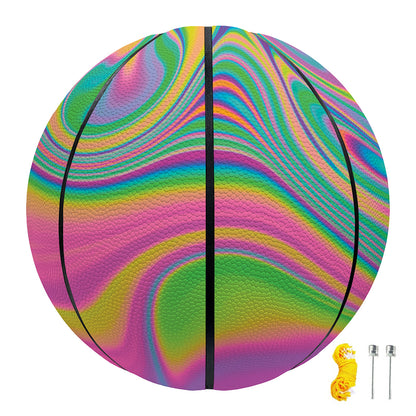 Psychedelic Soap Bubble Print Basketball
