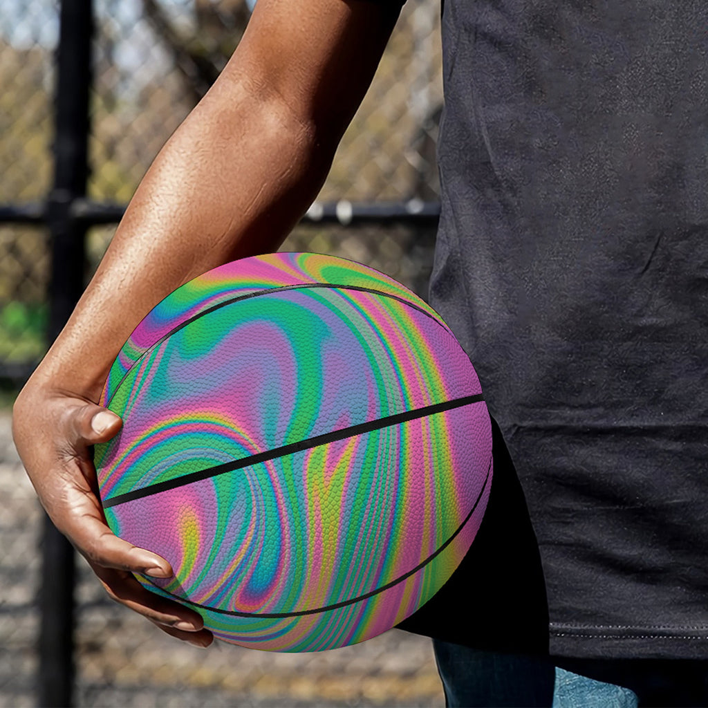 Psychedelic Soap Bubble Print Basketball