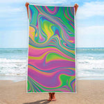 Psychedelic Soap Bubble Print Beach Towel