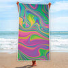 Psychedelic Soap Bubble Print Beach Towel