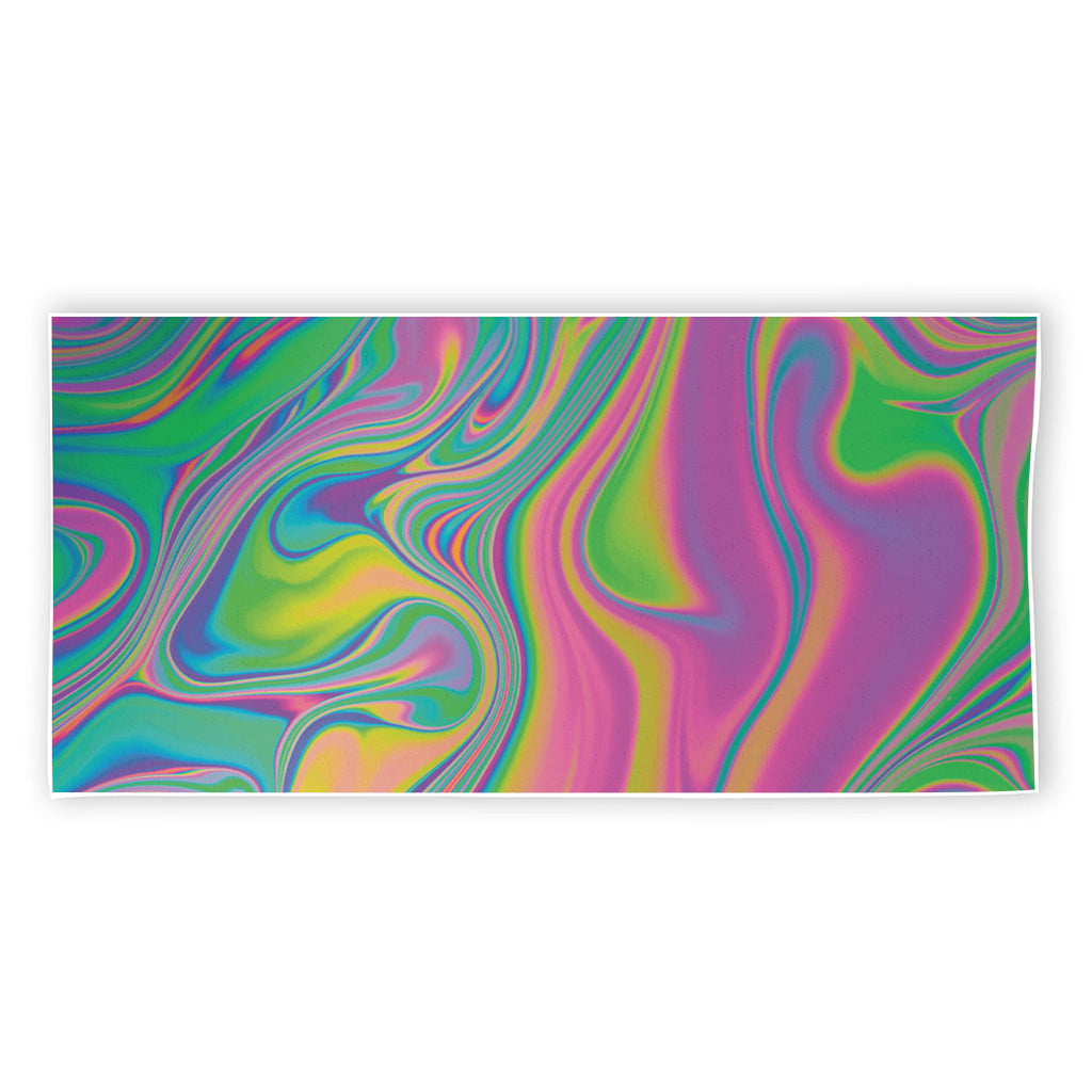 Psychedelic Soap Bubble Print Beach Towel