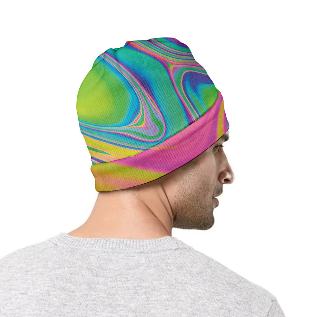 Psychedelic Soap Bubble Print Beanie