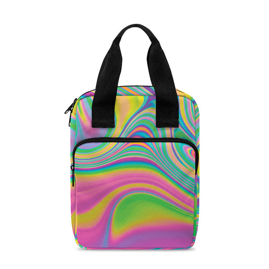 Psychedelic Soap Bubble Print Bible Tote Bag