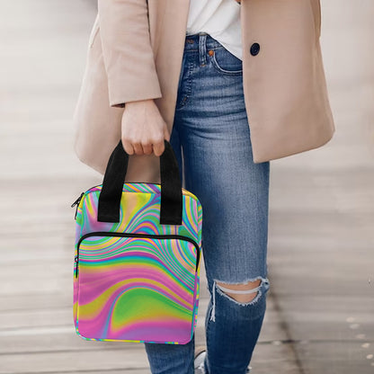 Psychedelic Soap Bubble Print Bible Tote Bag