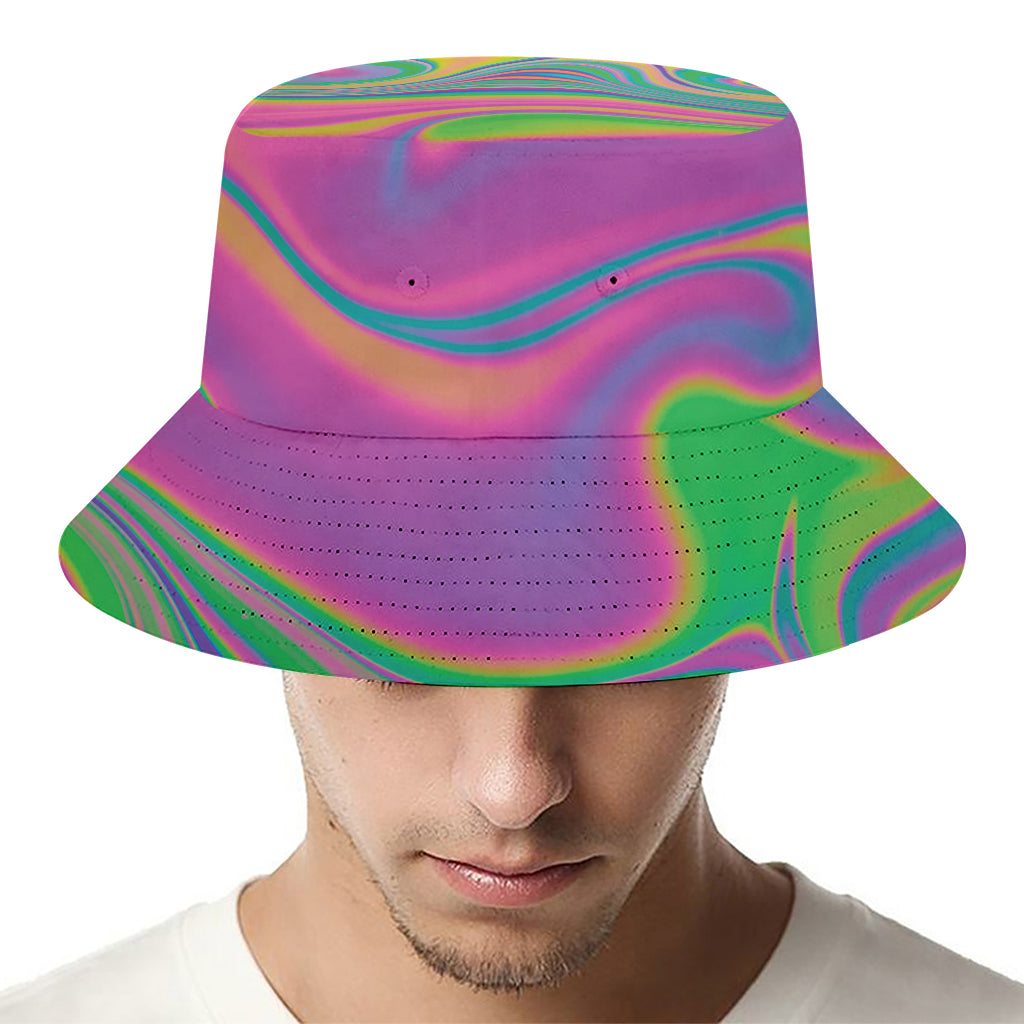 Psychedelic Soap Bubble Print Bucket Hat