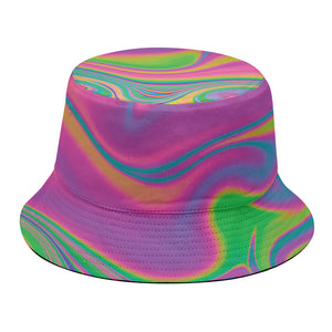 Psychedelic Soap Bubble Print Bucket Hat