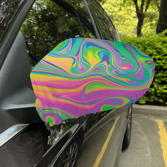 Psychedelic Soap Bubble Print Car Side Mirror Covers