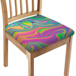 Psychedelic Soap Bubble Print Chair Cushion Cover