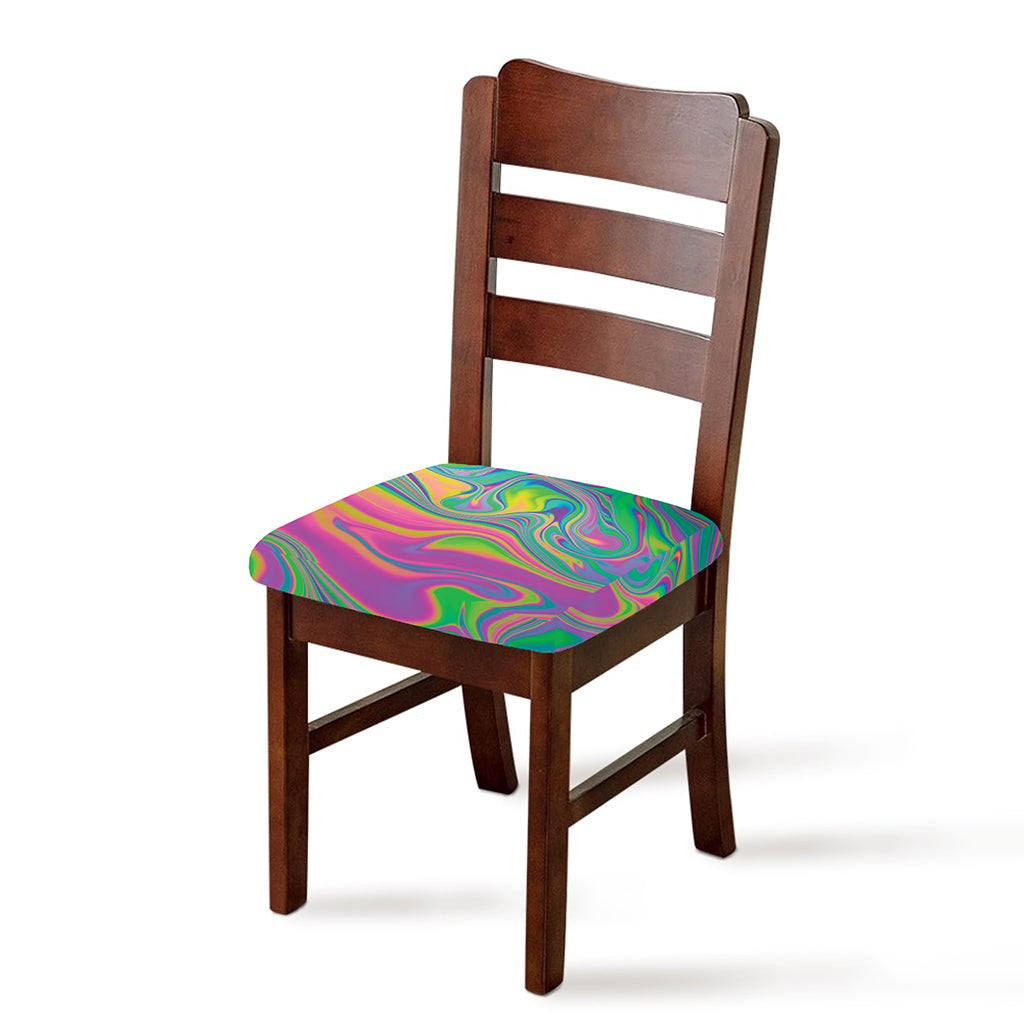Psychedelic Soap Bubble Print Chair Cushion Cover