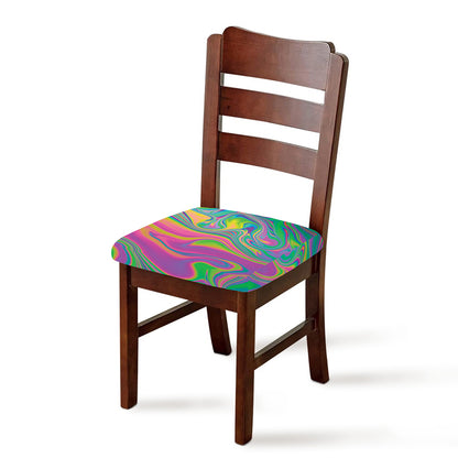 Psychedelic Soap Bubble Print Chair Cushion Cover