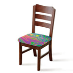 Psychedelic Soap Bubble Print Chair Cushion Cover