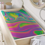 Psychedelic Soap Bubble Print Changing Pad Cover