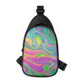 Psychedelic Soap Bubble Print Sling Bag