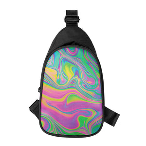 Psychedelic Soap Bubble Print Chest Bag