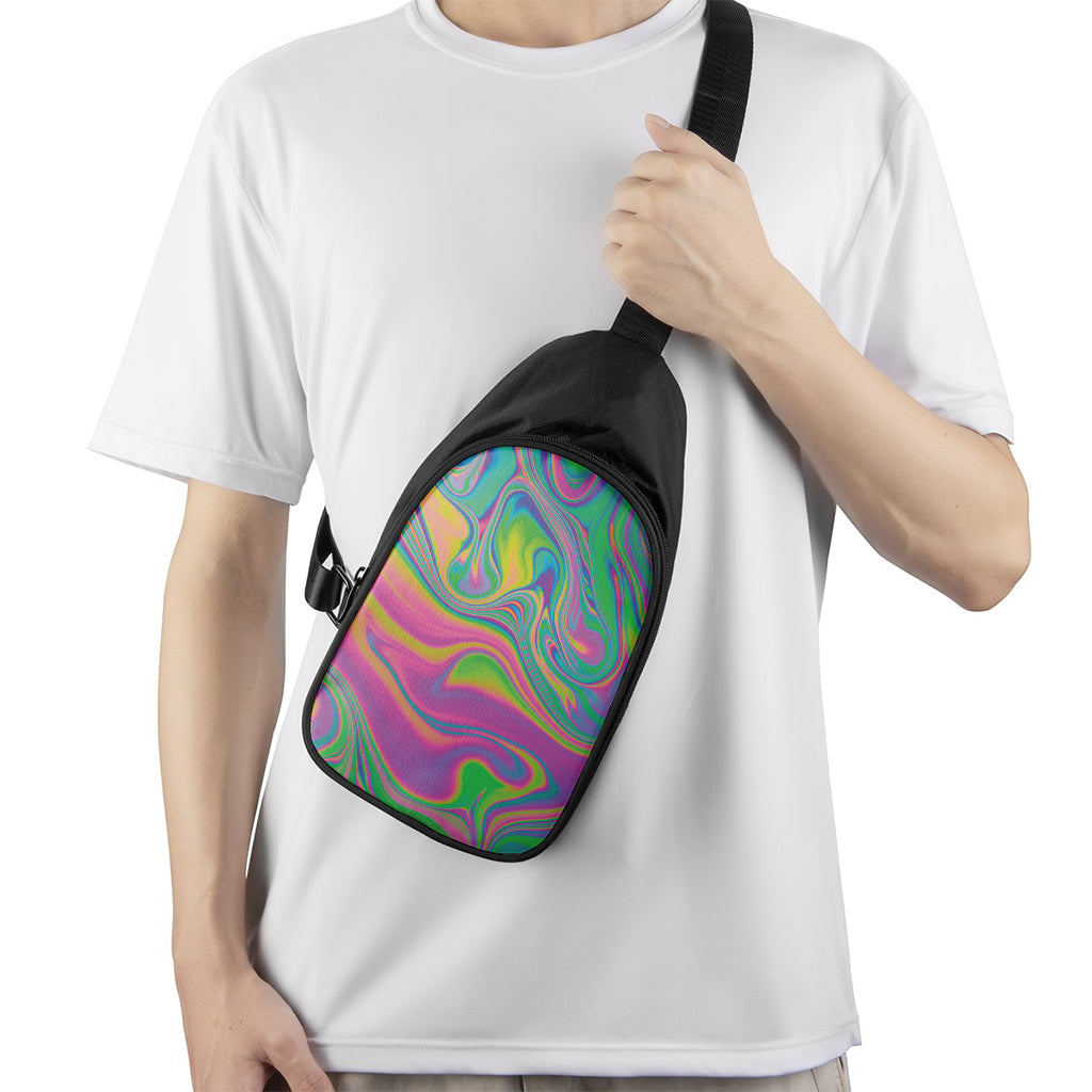 Psychedelic Soap Bubble Print Chest Bag