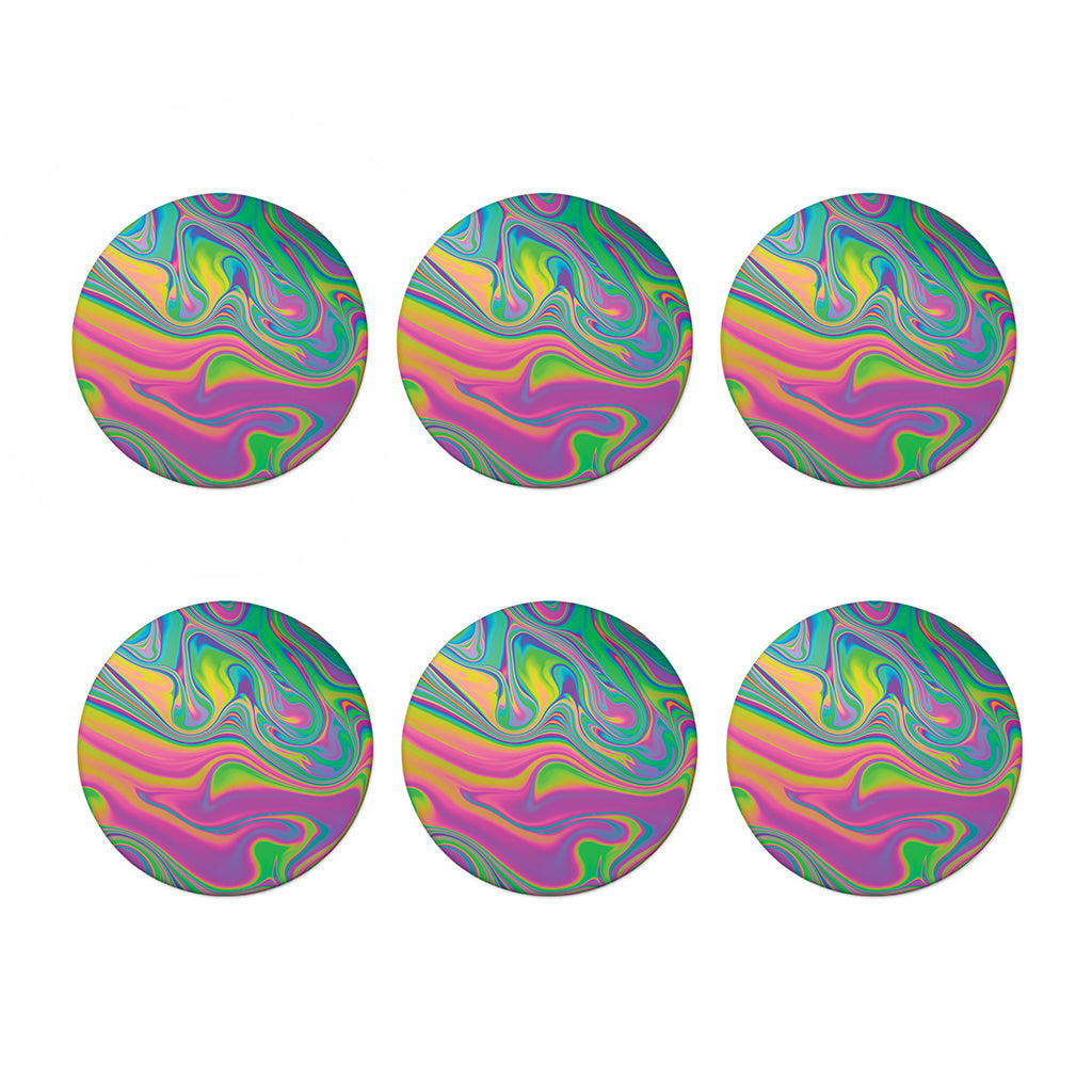 Psychedelic Soap Bubble Print Coaster Set