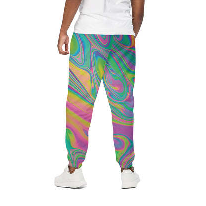 Psychedelic Soap Bubble Print Cotton Pants