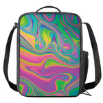 Psychedelic Soap Bubble Print Crossbody Lunch Bag