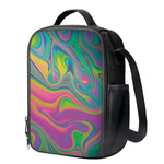 Psychedelic Soap Bubble Print Crossbody Lunch Bag