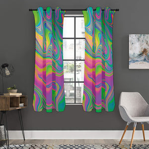 Psychedelic Soap Bubble Print Curtain