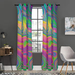 Psychedelic Soap Bubble Print Curtain