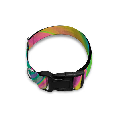 Psychedelic Soap Bubble Print Dog Collar