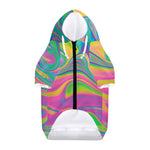 Psychedelic Soap Bubble Print Dog Zip Up Hoodie
