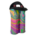 Psychedelic Soap Bubble Print Double Neoprene Wine Tote