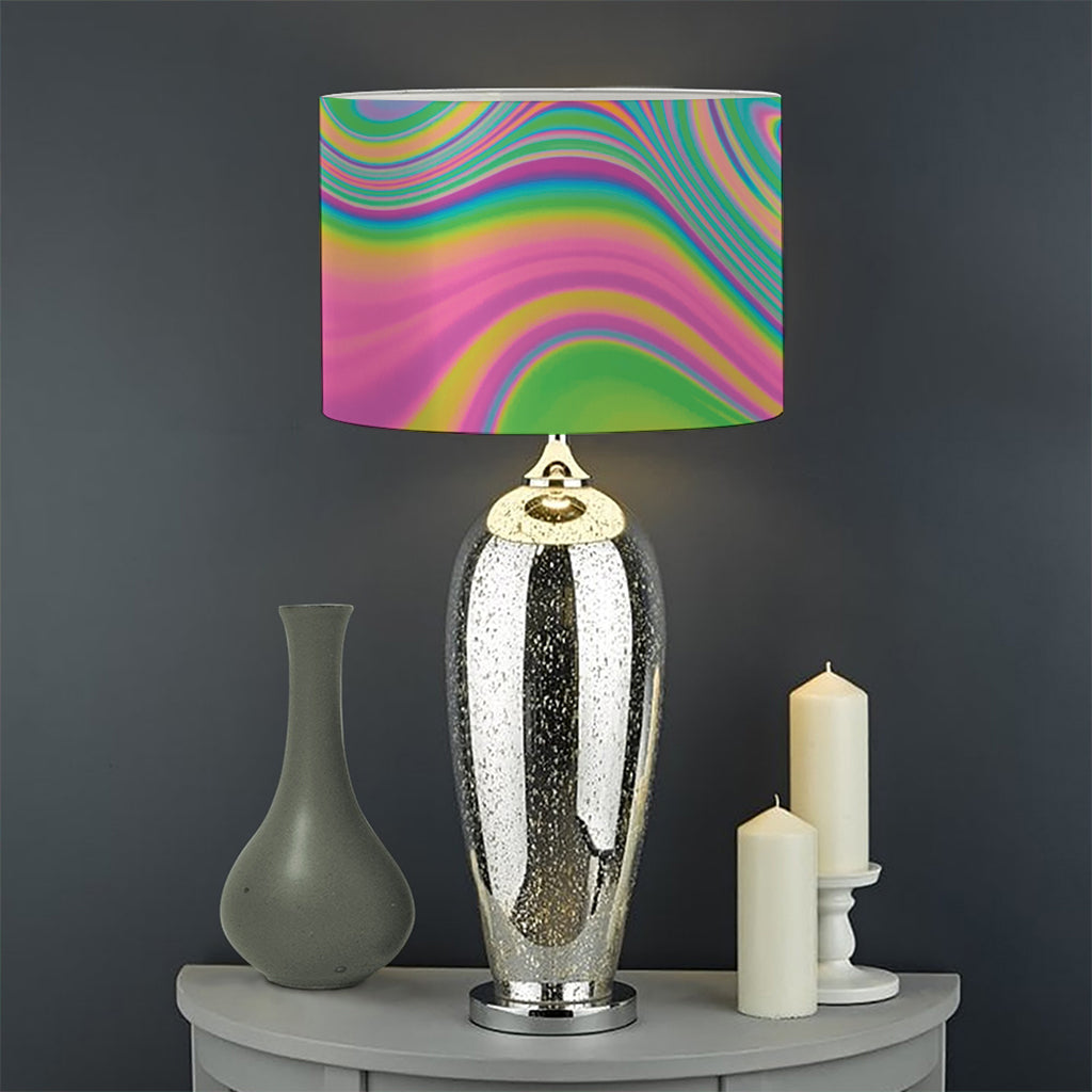 Psychedelic Soap Bubble Print Drum Lamp Shade