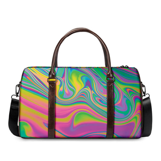 Psychedelic Soap Bubble Print Duffle Bag