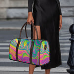 Psychedelic Soap Bubble Print Duffle Bag
