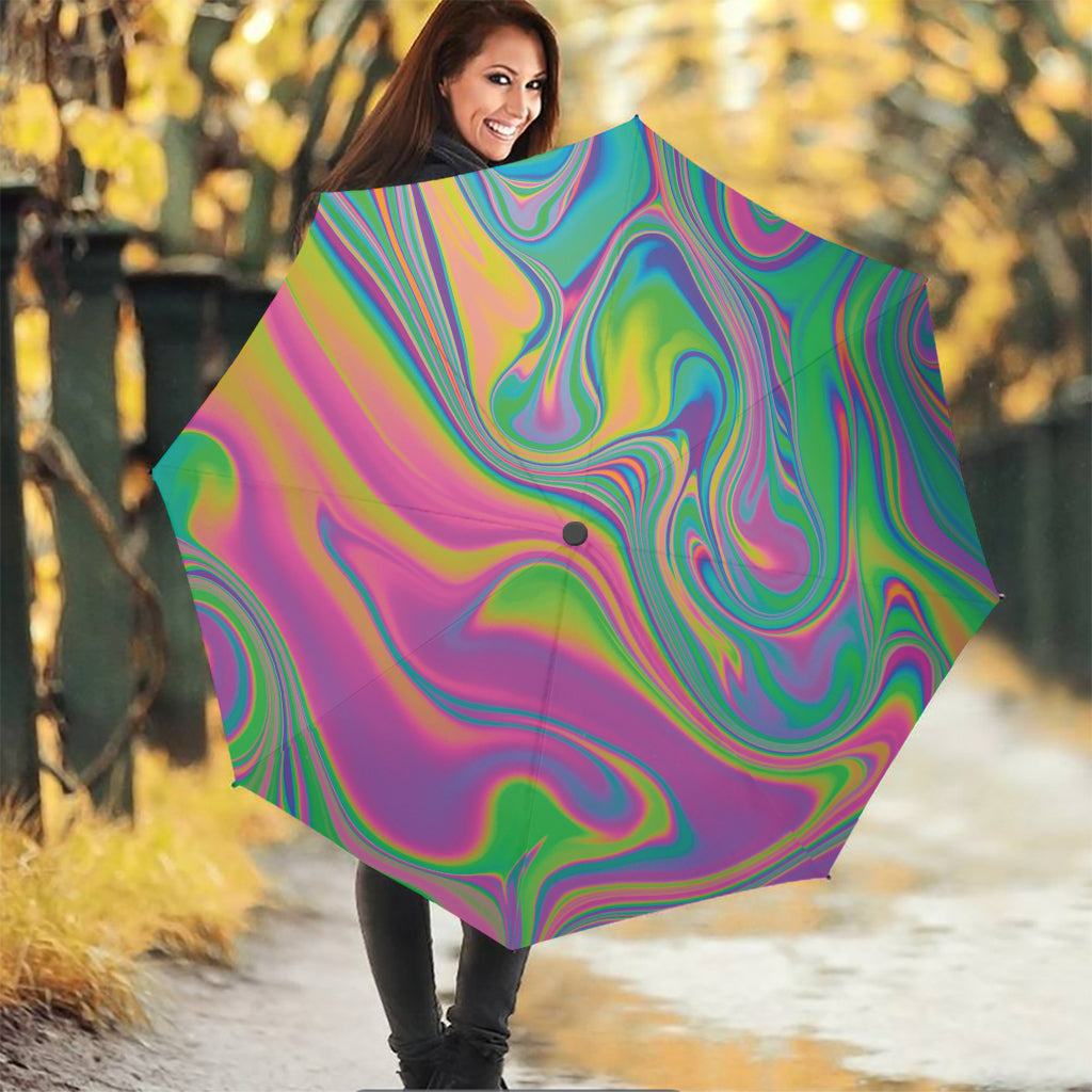 Psychedelic Soap Bubble Print Foldable Umbrella